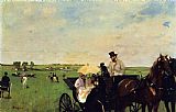 Edgar Degas A Carriage at the Races painting